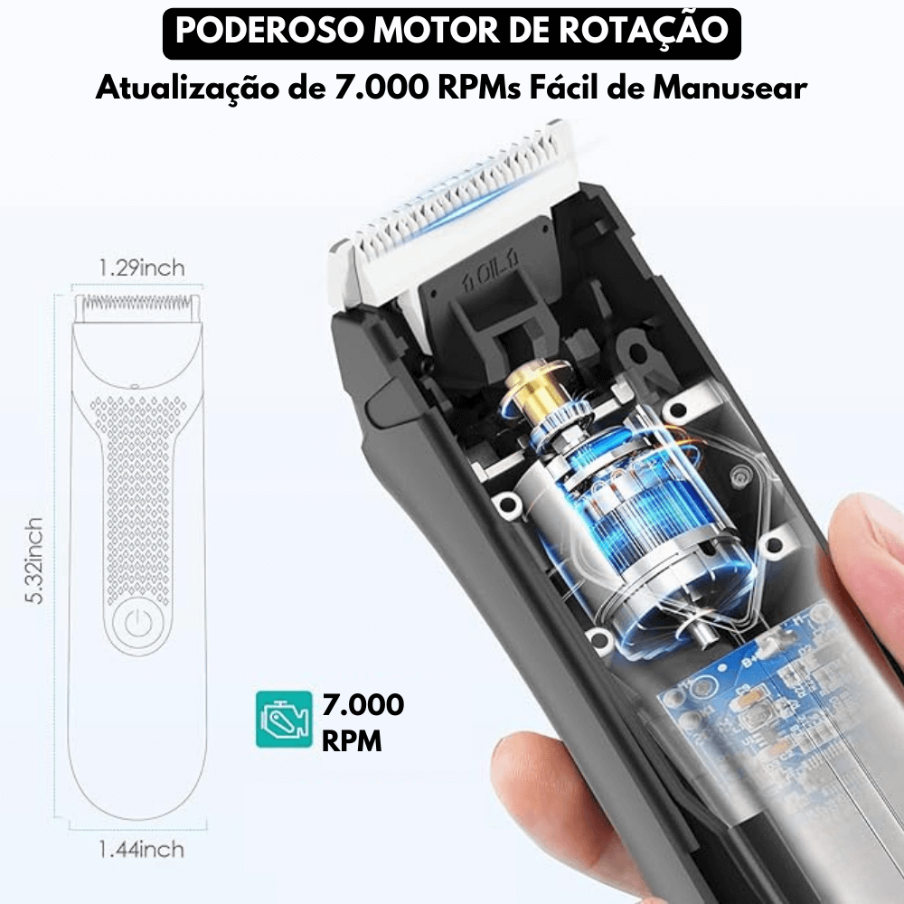 ShavePro™ Intimus - Aparador de Pelos a Prova d' Água Compacto